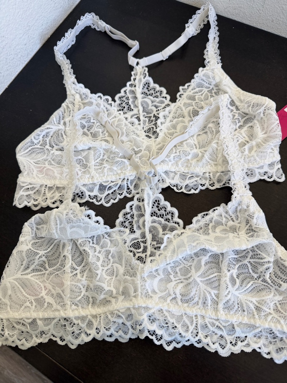 Xhilaration Lace Bralette Duo in FRESH WHITE.